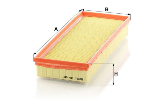 Air Filter C 38 001 MANN-FILTER, Image 3