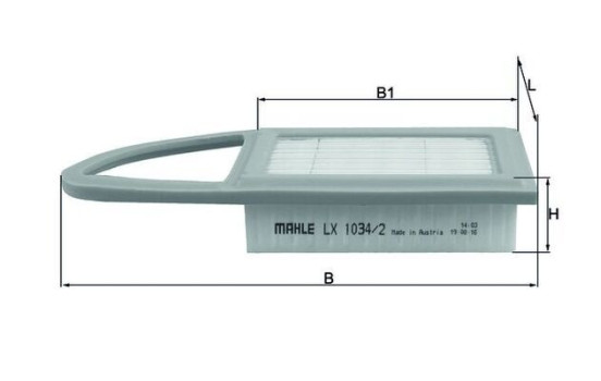 Air Filter LX 1034/2 Mahle