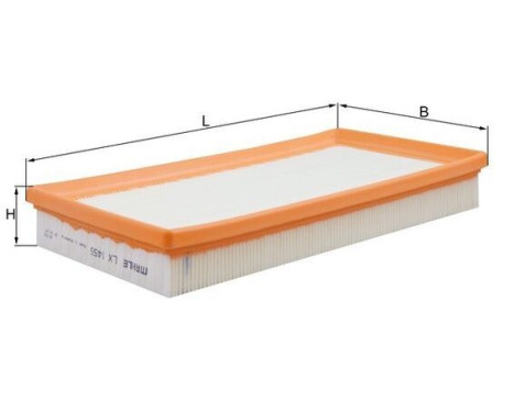 Air Filter LX 1455 Mahle, Image 2