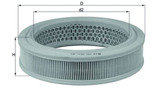 Air Filter LX 157 Mahle, Image 2