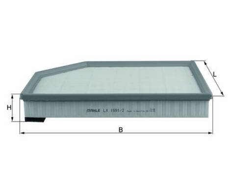 Air Filter LX 1591/2 Mahle, Image 3