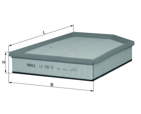 Air Filter LX 1591/9 Mahle, Image 2