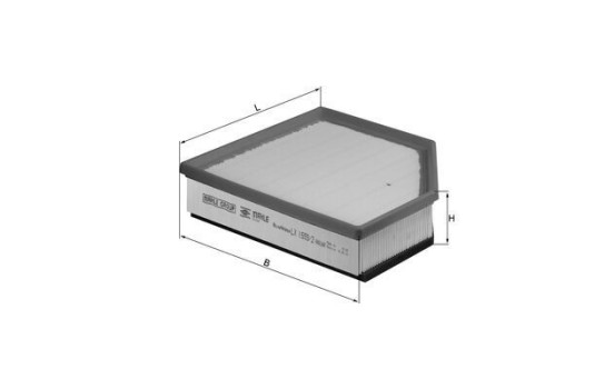 Air Filter LX 1593/2 Mahle, Image 3