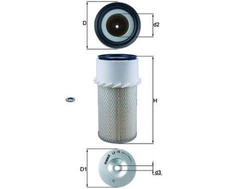 Air Filter LX 16 Mahle, Image 3