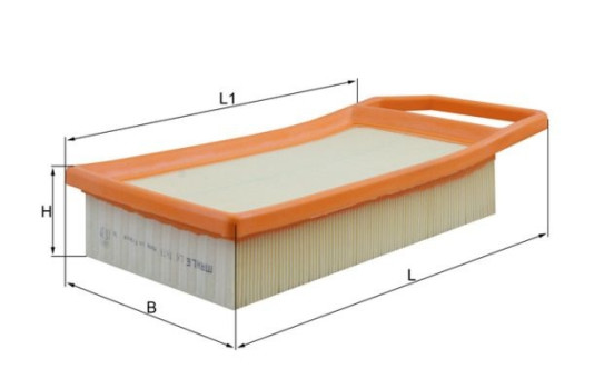 Air Filter LX 1619 Mahle, Image 2