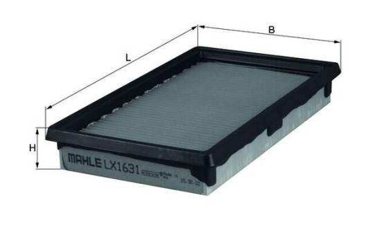 Air Filter LX 1631 Mahle, Image 2