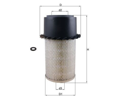 Air Filter LX 17 Mahle, Image 2