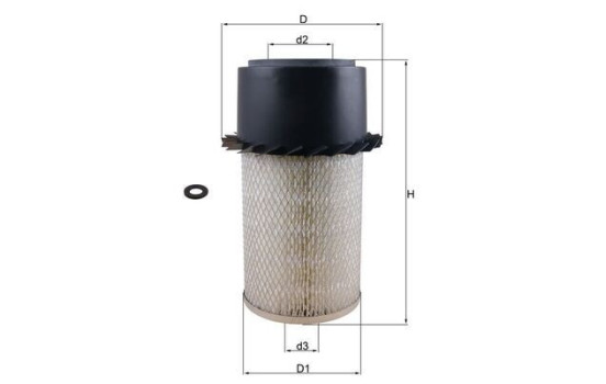 Air Filter LX 17 Mahle, Image 2