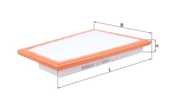 Air Filter LX 1850/2 Mahle, Image 3