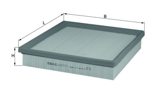 Air Filter LX 2077/3 Mahle, Image 2