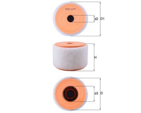 Air Filter LX 2607/2 Mahle, Image 4