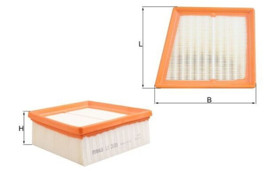 Air Filter LX 2633 Mahle, Image 2