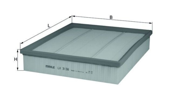 Air Filter LX 3138 Mahle, Image 2