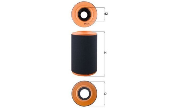 Air Filter LX 3353 Mahle, Image 2