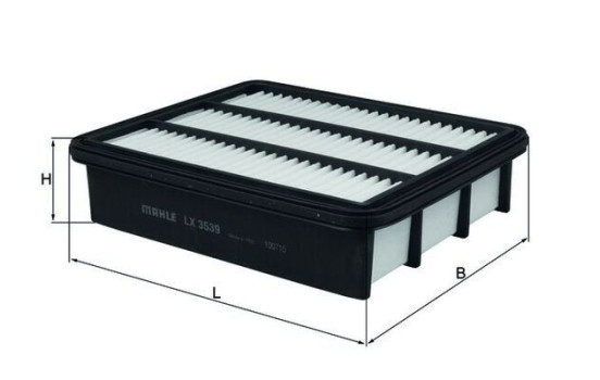 Air Filter LX 3539 Mahle, Image 2