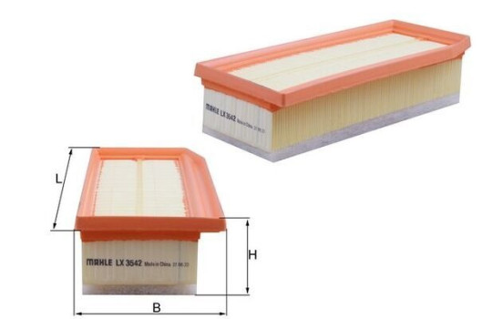 Air Filter LX 3542 Mahle, Image 2