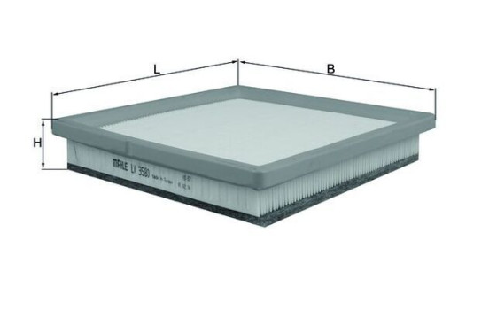 Air Filter LX 3580 Mahle, Image 2