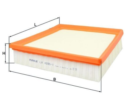 Air Filter LX 4335/1 Mahle, Image 2
