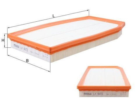 Air filter LX 4872 Mahle, Image 2