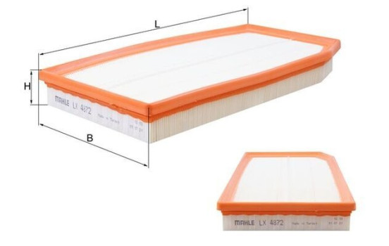 Air filter LX 4872 Mahle, Image 2