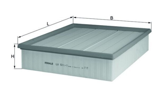 Air Filter LX 511/1 Mahle, Image 3