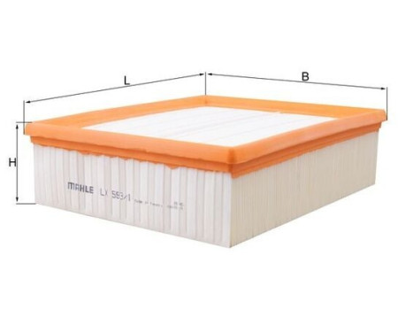 Air Filter LX 593/1 Mahle, Image 2