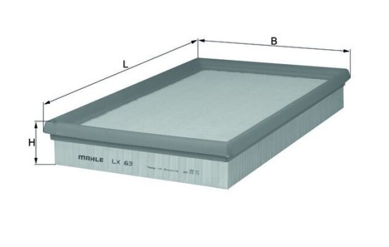Air Filter LX 63 Mahle, Image 3