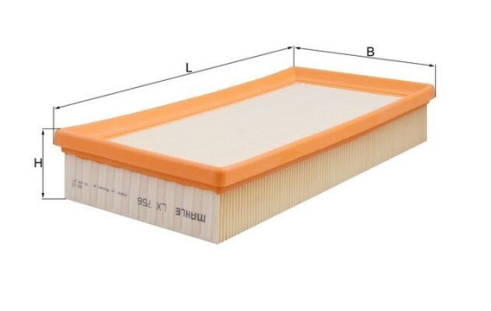 Air Filter LX 756 Mahle, Image 3