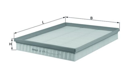Air Filter LX 876/1 Mahle, Image 2