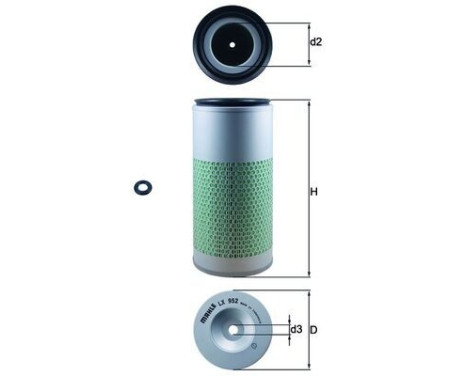 Air Filter LX 952 Mahle, Image 2