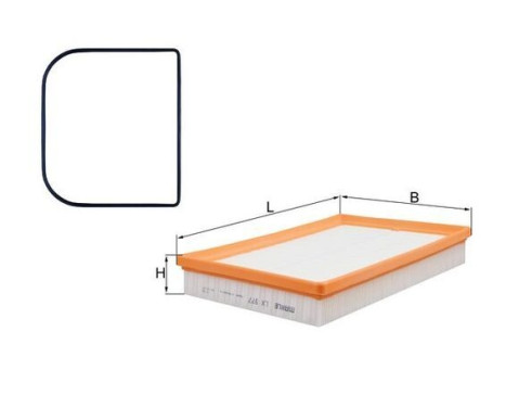 Air Filter LX 977D Mahle, Image 4