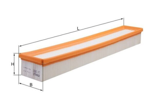 Air Filter LX 992 Mahle, Image 2