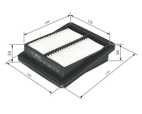 Air Filter S0054 Bosch, Image 2