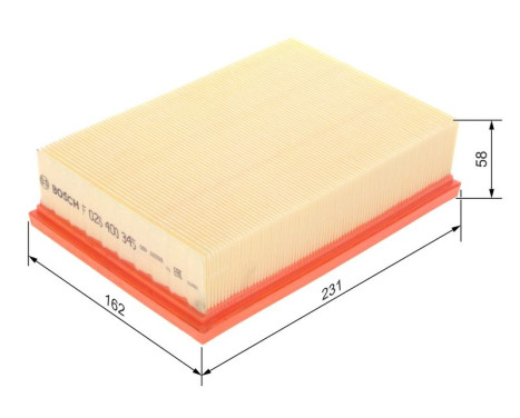 Air Filter S0345 Bosch, Image 2