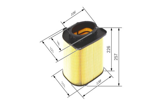 Air Filter S0480 Bosch, Image 2