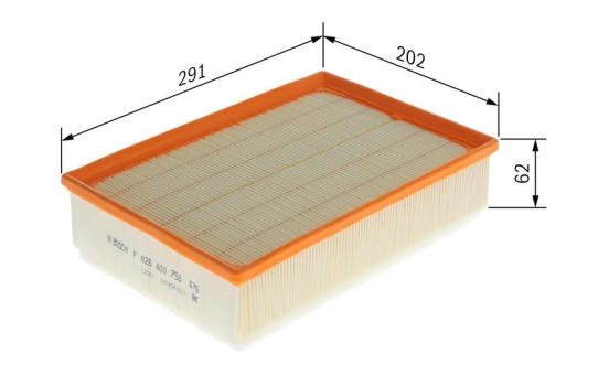 Air filter S0758 Bosch