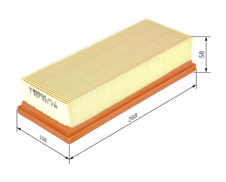 Air Filter S3736 Bosch, Image 2