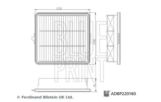 BLUE PRINT AIR FILTER ADBP220160