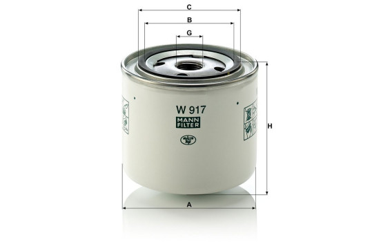 Filter, operating hydraulics W 917 Mann, Image 3