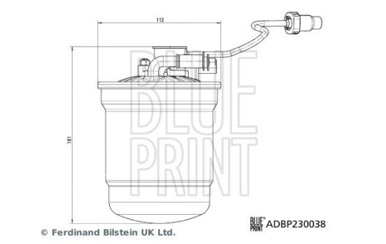 fuel filter ADBP230038 Blue Print, Image 3
