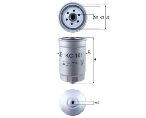 Fuel filter KC 101 Mahle, Image 2