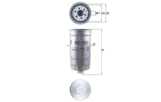 Fuel filter KC 103 Mahle, Image 2