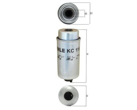 Fuel filter KC 116 Mahle, Image 2
