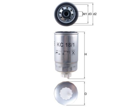 Fuel filter KC 18/1 Mahle, Image 2