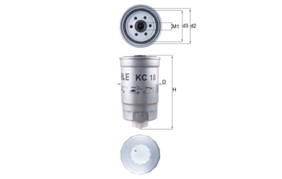 Fuel filter KC 18 Mahle, Image 2