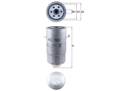 Fuel filter KC 182 Mahle, Image 2