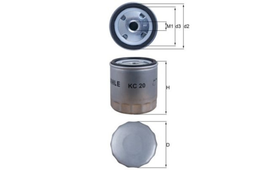 Fuel filter KC 20 Mahle, Image 3