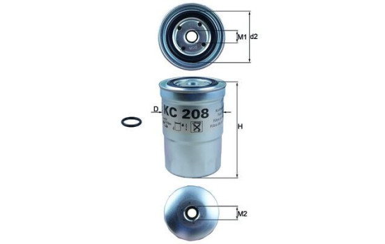 Fuel filter KC 208 Mahle, Image 2