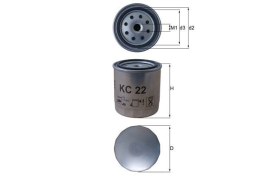 Fuel filter KC 22 Mahle, Image 5