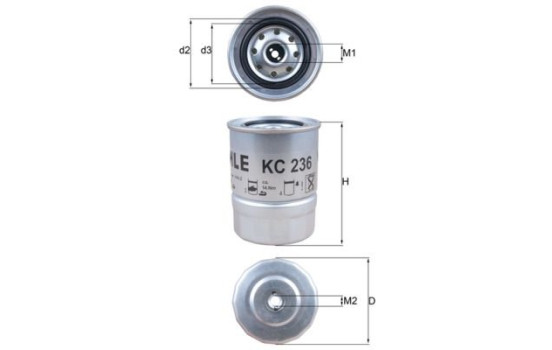 Fuel filter KC 236 Mahle, Image 2